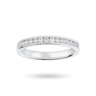 Mappin & Webb Platinum 0.33cttw Round Brilliant Cut Diamond Channel Set Half Eternity Ring