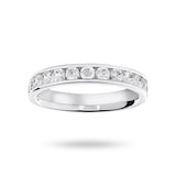 Mappin & Webb 18ct White Gold 0.75cttw Round Brilliant Cut Diamond Channel Set Half Eternity Ring