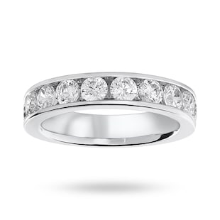 Mappin & Webb Platinum 1.50cttw Round Brilliant Cut Diamond Channel Set Half Eternity Ring