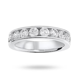 06506996 - 18ct White Gold 1.50cttw Round Brilliant Cut Diamond Channel Set Half Eternity Ring