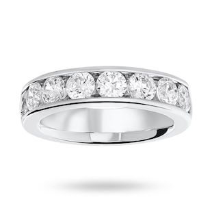 Mappin & Webb Platinum 1.85cttw Round Brilliant Cut Diamond Channel Set Half Eternity Ring