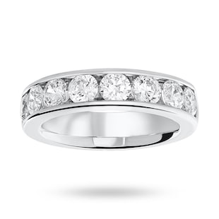 Mappin & Webb 18ct White Gold 1.85cttw Round Brilliant Cut Diamond Channel Set Half Eternity Ring