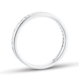 Mappin & Webb Platinum 0.33cttw Princess Cut Diamond Channel Set Half Eternity Ring - Ring Size H