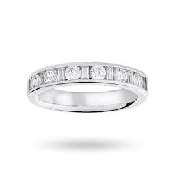 06507050 - 18ct White Gold 0.75cttw Dot Dash Diamond Channel Half Eternity Ring