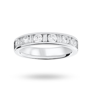 Mappin & Webb Platinum 1.00cttw Dot Dash Diamond Channel Half Eternity Ring