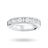 Mappin & Webb 18ct White Gold 1.00cttw Dot Dash Diamond Channel Half Eternity Ring