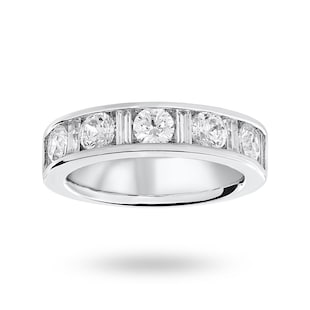 Mappin & Webb Platinum 1.45cttw Dot Dash Diamond Channel Half Eternity Ring