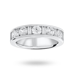06507059 - 18ct White Gold 1.45cttw Dot Dash Diamond Channel Half Eternity Ring