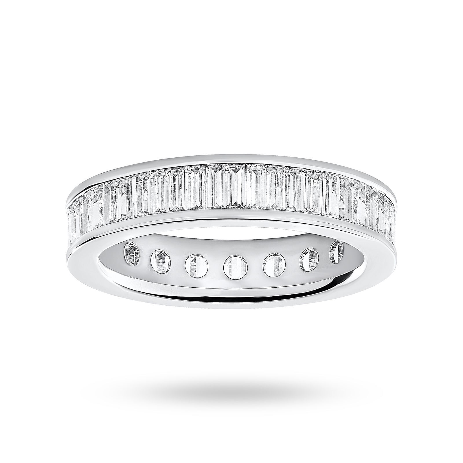 Mappin & Webb 18ct White Gold 2.00cttw Baguette Cut Diamond Channel Half Eternity Ring