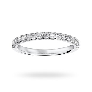 Mappin & Webb Platinum 0.33cttw Round Brilliant Cut Diamond Claw Set Half Eternity Ring