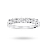 Mappin & Webb 18ct White Gold 0.50cttw Round Brilliant Cut Diamond 7 Stone Claw Set Half Eternity Ring