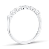 Mappin & Webb 18ct White Gold 0.50cttw Round Brilliant Cut Diamond 7 Stone Claw Set Half Eternity Ring - Ring Size I