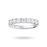 Mappin & Webb 18ct White Gold 0.75cttw Round Brilliant Cut Diamond 7 Stone Claw Set Half Eternity Ring - Ring Size H