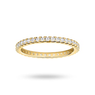 Mappin & Webb 18ct Yellow Gold 0.50cttw Round Brilliant Cut Diamond Claw Set Full Eternity Ring
