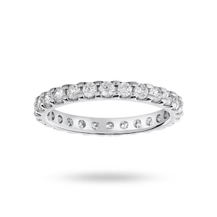 Mappin & Webb Platinum 1.00cttw Round Brilliant Cut Diamond Claw Set Full Eternity Ring