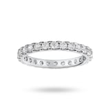 Mappin & Webb 18ct White Gold 1.00cttw Round Brilliant Cut Diamond Claw Set Full Eternity Ring - Ring Size F