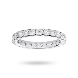 06507142 - Platinum 1.50cttw Round Brilliant Cut Diamond Claw Set Full Eternity Ring