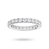 Mappin & Webb 18ct White Gold 1.50cttw Round Brilliant Cut Diamond Claw Set Full Eternity Ring