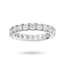06507149 - 18ct White Gold 2.00cttw Round Brilliant Cut Diamond Claw Set Full Eternity Ring