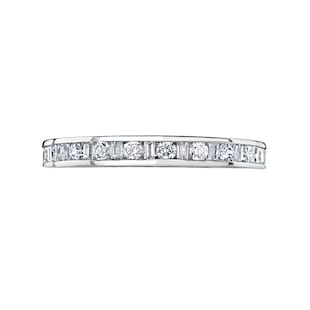 Mappin & Webb Platinum 0.50cttw Dot Dash Diamond Channel Set Full Eternity Ring