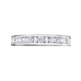 Mappin & Webb 18ct White Gold 1.50cttw Dot Dash Diamond Channel Set Full Eternity Ring - Ring Size V