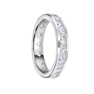 Mappin & Webb 18ct White Gold 1.50cttw Dot Dash Diamond Channel Set Full Eternity Ring