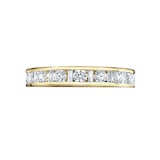 Mappin & Webb 18ct Yellow Gold 1.50cttw Dot Dash Diamond Channel Set Full Eternity Ring - Ring Size Z