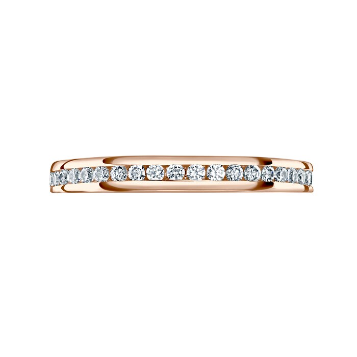 Mappin & Webb 18ct Rose Gold 0.50cttw Round Brilliant Cut Diamond Channel Set Full Eternity Ring