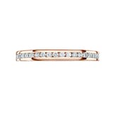 Mappin & Webb 18ct Rose Gold 0.50cttw Round Brilliant Cut Diamond Channel Set Full Eternity Ring