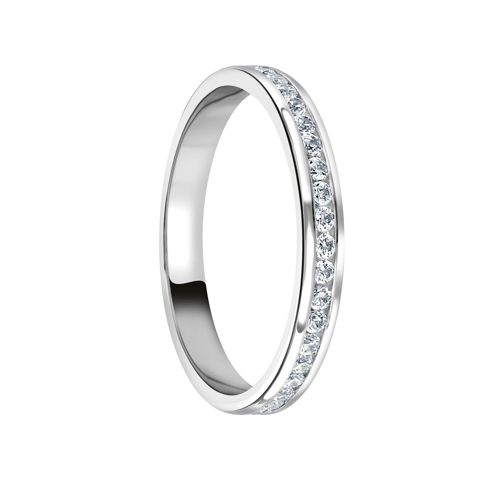 Mappin 
Webb 18ct White Gold 0.50cttw Round Brilliant Cut Diamond Channel Set Full Eternity Ring
