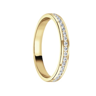 Mappin & Webb 18ct Yellow Gold 0.50cttw Round Brilliant Cut Diamond Channel Set Full Eternity Ring