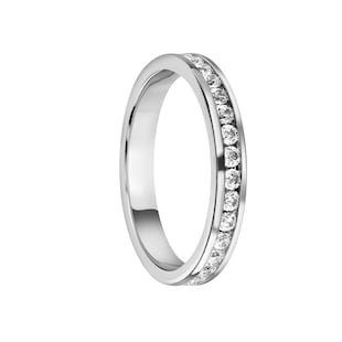 Mappin & Webb Platinum 0.75cttw Round Brilliant Cut Diamond Channel Set Full Eternity Ring