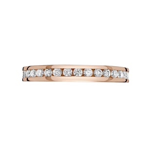 Mappin & Webb 18ct Rose Gold 0.75cttw Round Brilliant Cut Diamond Channel Set Full Eternity Ring