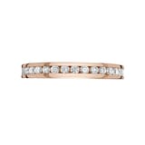 Mappin & Webb 18ct Rose Gold 0.75cttw Round Brilliant Cut Diamond Channel Set Full Eternity Ring - Ring Size F
