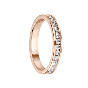 Mappin & Webb 18ct Rose Gold 0.75cttw Round Brilliant Cut Diamond Channel Set Full Eternity Ring