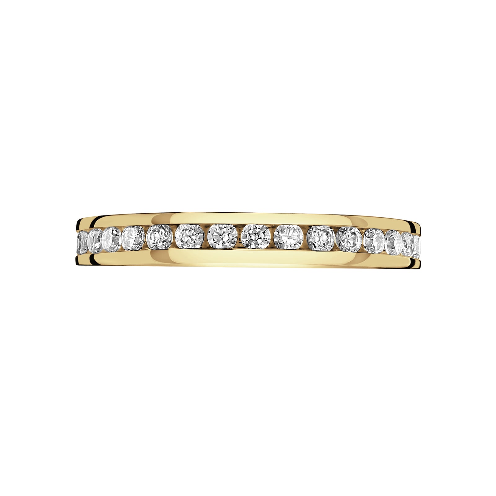 Mappin & Webb 18ct Yellow Gold 0.75cttw Round Brilliant Cut Diamond Channel Set Full Eternity Ring