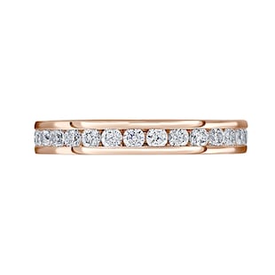 Mappin & Webb 18ct Rose Gold 1.00cttw Round Brilliant Cut Diamond Channel Set Full Eternity Ring
