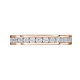 Mappin & Webb 18ct Rose Gold 1.00cttw Round Brilliant Cut Diamond Channel Set Full Eternity Ring - Ring Size S