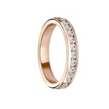 Mappin & Webb 18ct Rose Gold 1.00cttw Round Brilliant Cut Diamond Channel Set Full Eternity Ring - Ring Size S