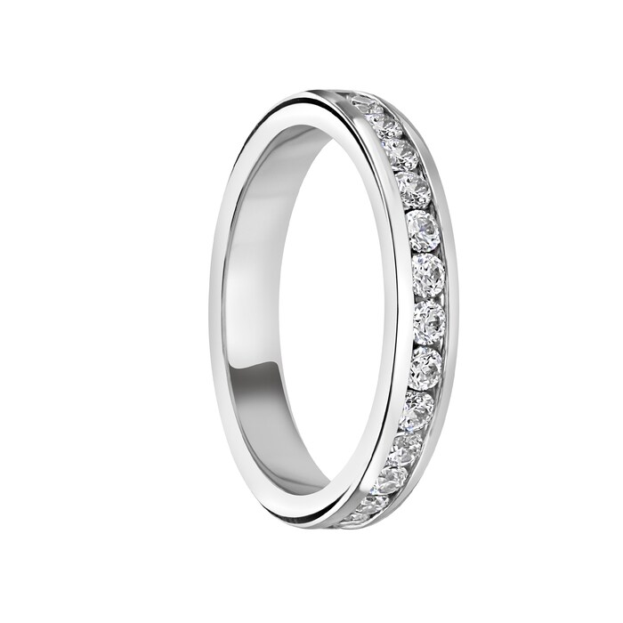 Mappin & Webb 18ct White Gold 1.00cttw Round Brilliant Cut Diamond Channel Set Full Eternity Ring