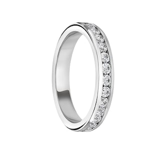 Mappin & Webb 18ct White Gold 1.00cttw Round Brilliant Cut Diamond Channel Set Full Eternity Ring