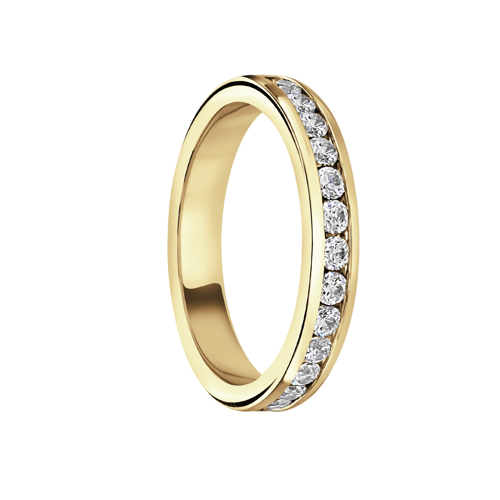 Mappin & Webb 18ct Yellow Gold 1.00cttw Round Brilliant Cut Diamond Channel Set Full Eternity Ring Mappin & Webb 18ct Yellow Gold 1.00cttw Round Brilliant Cut Diamond Channel Set Full Eternity Ring