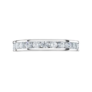 Mappin & Webb Platinum 1.50cttw Round Brilliant Cut Diamond Channel Set Full Eternity Ring