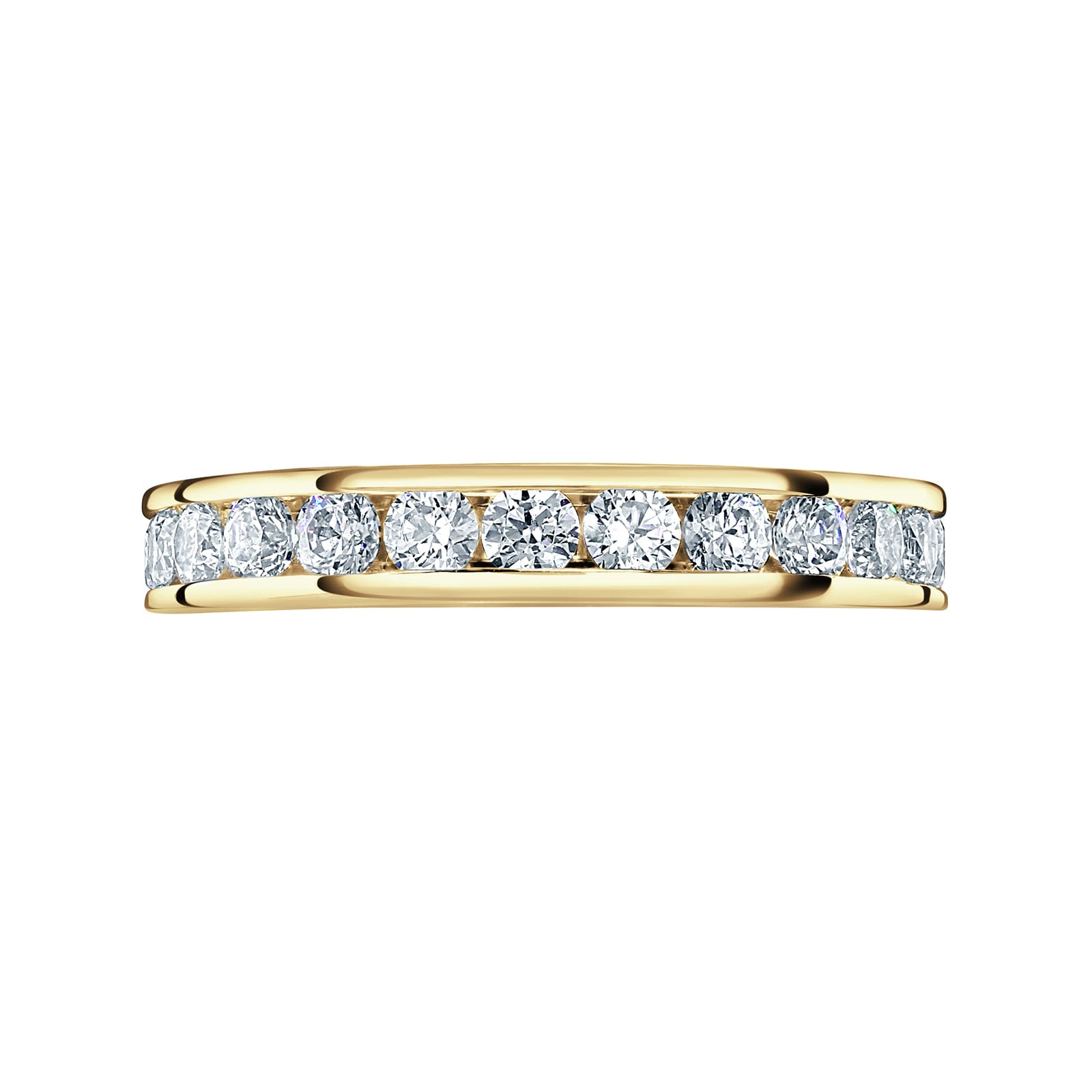 Mappin & Webb 18ct Yellow Gold 1.50cttw Round Brilliant Cut Diamond Channel Set Full Eternity Ring