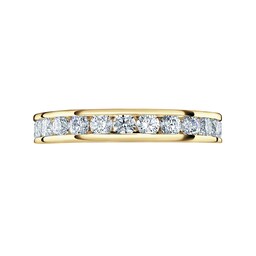 06507177 - 18ct Yellow Gold 1.50cttw Round Brilliant Cut Diamond Channel Set Full Eternity Ring