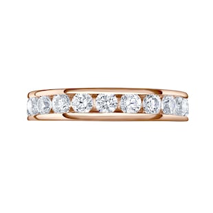 Mappin & Webb 18ct Rose Gold 2.00cttw Round Brilliant Cut Diamond Channel Set Full Eternity Ring