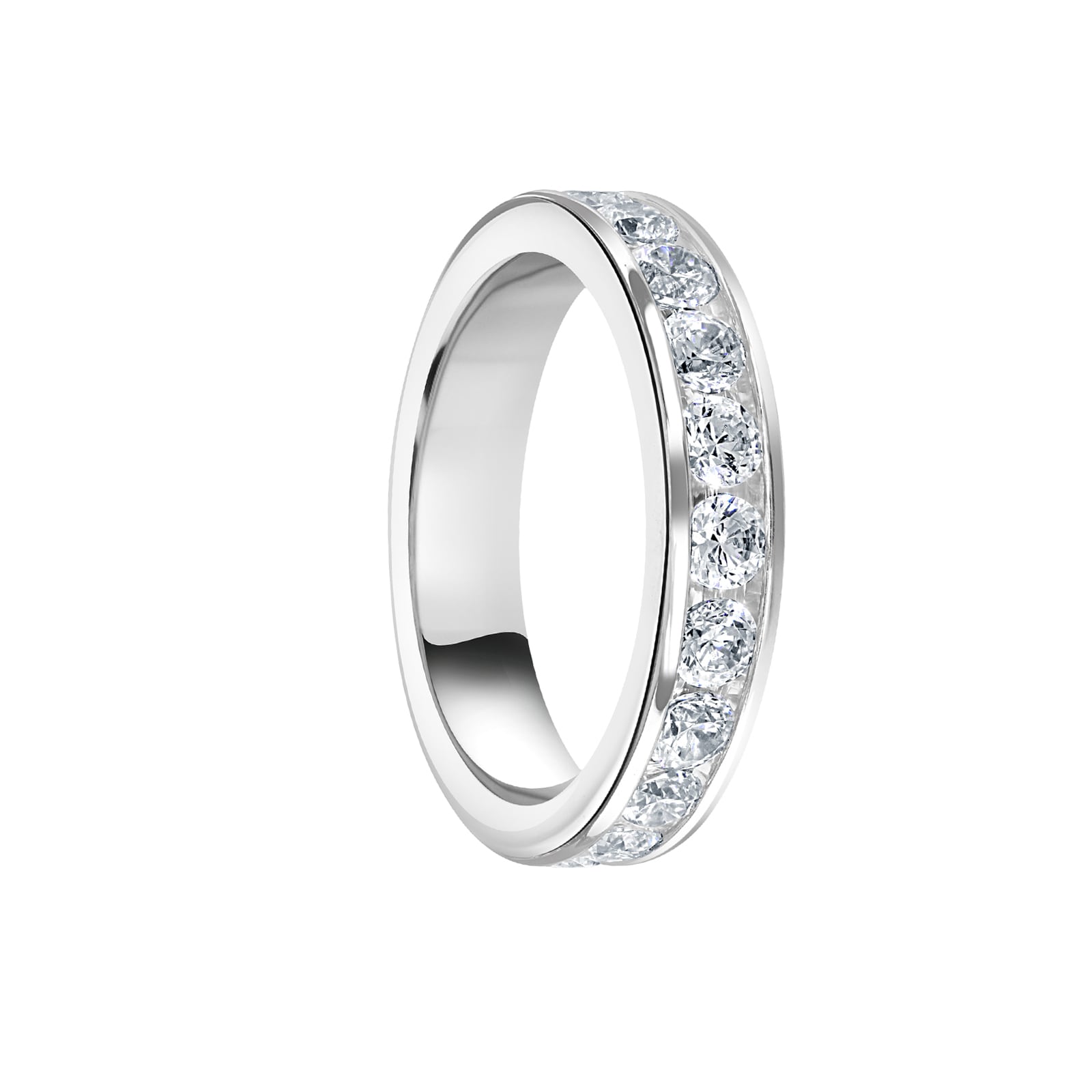 Mappin & Webb 18ct White Gold 2.00cttw Round Brilliant Cut Diamond Channel Set Full Eternity Ring Mappin & Webb 18ct White Gold 2.00cttw Round Brilliant Cut Diamond Channel Set Full Eternity Ring