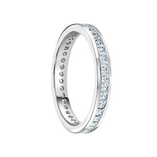 Mappin & Webb Platinum 1.00cttw Princess Cut Diamond Channel Set Full Eternity Ring