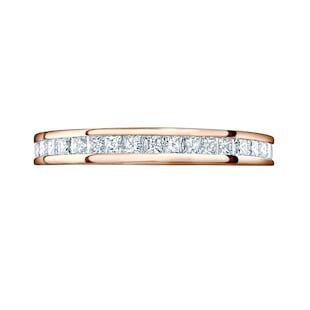 Mappin & Webb 18ct Rose Gold 1.00cttw Princess Cut Diamond Channel Set Full Eternity Ring