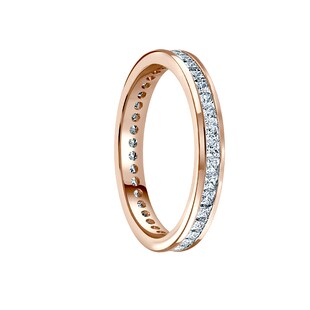 Mappin & Webb 18ct Rose Gold 1.00cttw Princess Cut Diamond Channel Set Full Eternity Ring